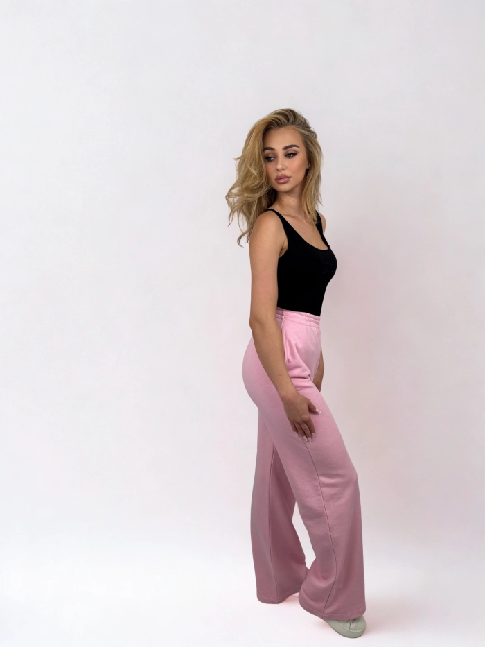 Spodnie dresowe, różowe, MKK FASHION, rozmiar S/M.