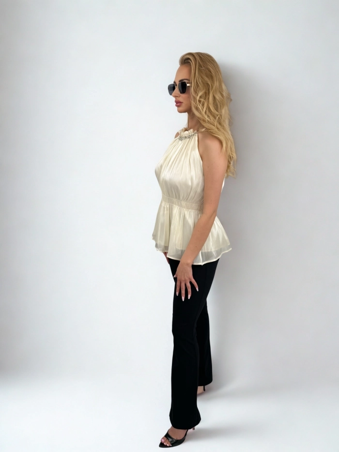 Bluzka gold z cyrkoniami, rozmiar S/M Bluzka gold z cyrkoniami, rozmiar S/M